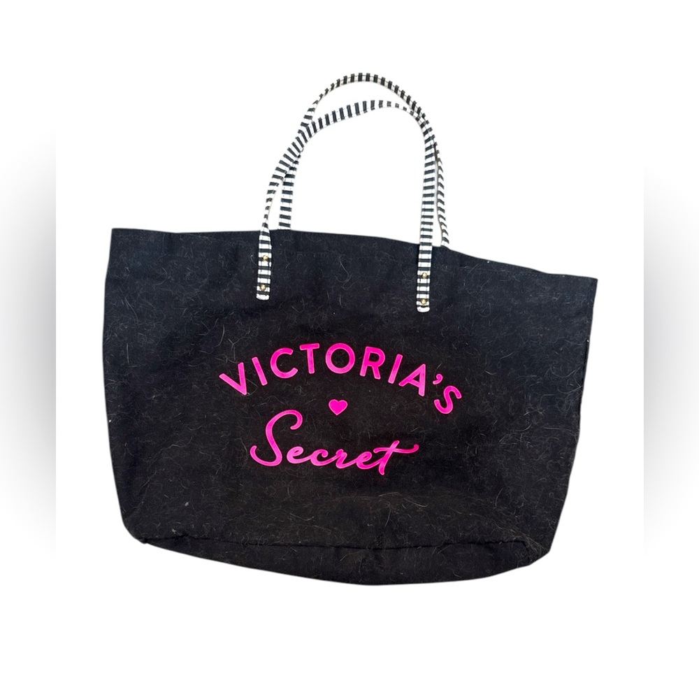 FINAL LISTING Victoria's Secret large Black summer Tote beach  Bag